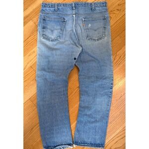 Vintage Levi­s 501 Jeans Light Wash Distressed Men's Size 36 x 32